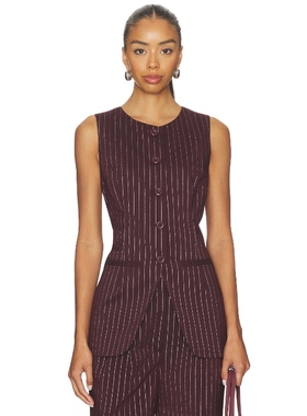 SIMONMILLER SABINE PINSTRIPE 背心REVOLVE小众新款