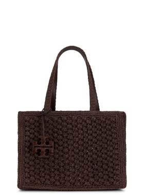 Tory Burch Ella Hand Crocheted Popcorn Stitch Small Tote Bag