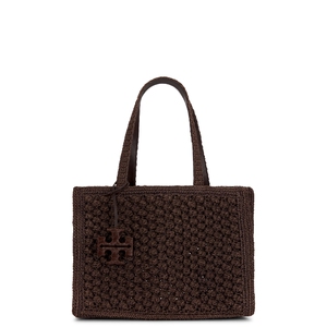 Tory Burch Ella Hand Crocheted Popcorn Stitch Small Tote Bag