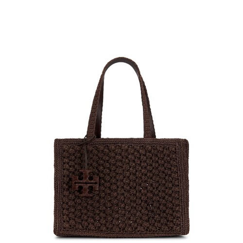 Tory Burch Ella Hand Crocheted Popcorn Stitch Small Tote Bag
