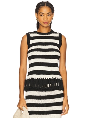 [冬季内搭]4th & Reckless LAURYN 针织上衣 黑色辣妹风REVOLVE