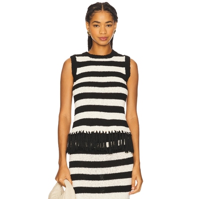 [冬季内搭]4th & Reckless LAURYN 针织上衣 黑色辣妹风REVOLVE