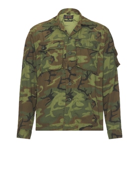 [冬季新品]Beams Plus MIL-SHT 夹克 绿色REVOLVE小众新款