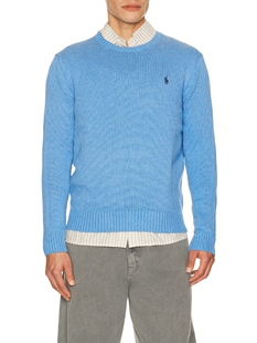 Polo Ralph Lauren浅蓝针织衫 春季 新品 REVOLVE 羊毛通勤上装
