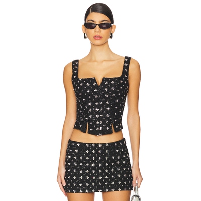 GUIZIO ARLO 紧身上装 黑色REVOLVE小众新款