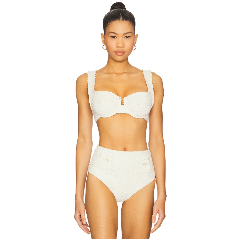 SIMKHAI KLARA 比基尼文胸上装 象牙白REVOLVE小众新款