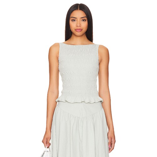 Peachy Den DEBA 上装 薄荷色 y2k辣妹风REVOLVE小众新款