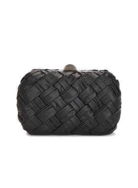 [冬季新品]olga berg 手拿包 黑色格纹简约链条单肩包REVOLVE小众