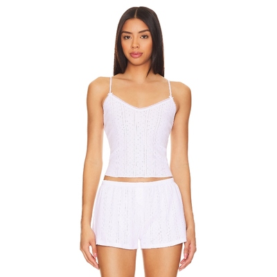 Cou Cou Intimates THE LONG CAMI TOP 长款吊带背心 白色REVOLVE