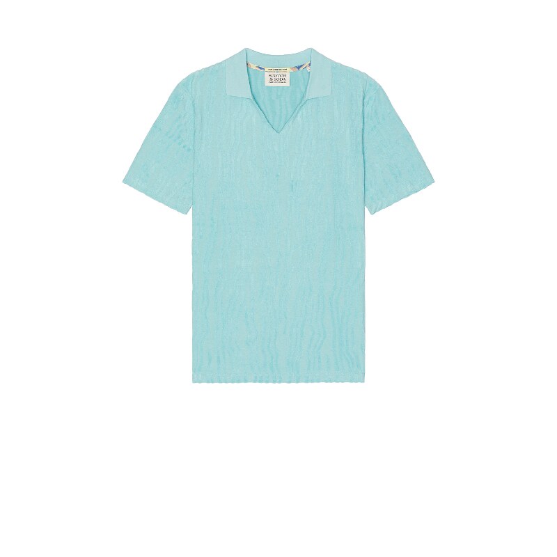 [夏季新品]Scotch & Soda POLO 衫 青色REVOLVE小众新款