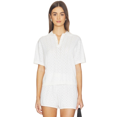 Soft Goat Pointelle Pique Top revolve小众新款