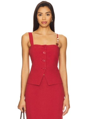 4th & Reckless IRISA 上装 红色y2k辣妹风REVOLVE小众新款