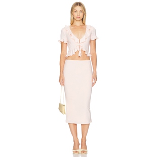 MORE COME 半身裙套装 新品 DAKOTA 粉红胭脂系列REVOLVE 春季