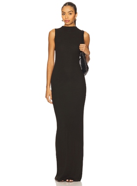 Enza Costa Silk Rib Sleeveless Mockneck 巧克revolve小众新款