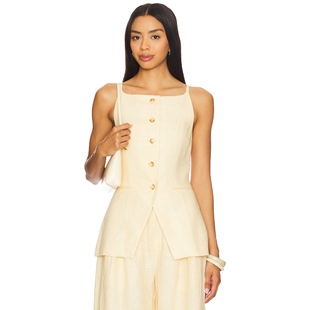 [春季新品]Posse NANCY 马甲 柠檬色REVOLVE小众