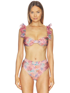 PatBO SEAWEED FLUTTER 比基尼内衣 revolve小众新款 粉色