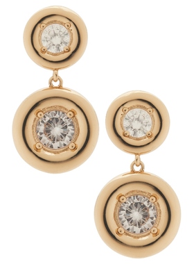 Ettika GYPSY-SET CRYSTAL 垂褶耳饰 金属金色REVOLVE小众新款