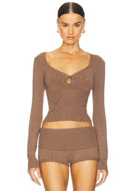 LOBA DOLORES LONG SLEEVE 毛衣 灰褐色REVOLVE新款春季