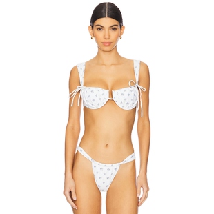 白色y2k辣妹风REVOLVE 比基尼文胸上装 Montce Swim