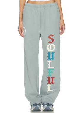 The Mayfair Group SOULFUL 运动长裤 蓝色 美式休闲风REVOLVE小