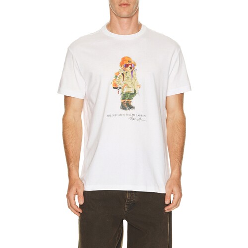 Polo Ralph Lauren白色上衣印花圆领通勤风秋冬新品T恤REVOLVE
