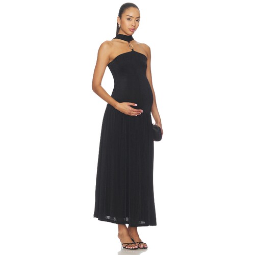 BUMPSUIT黑色连衣裙挂脖优雅风夏季新品修身吊带裙REVOLVE