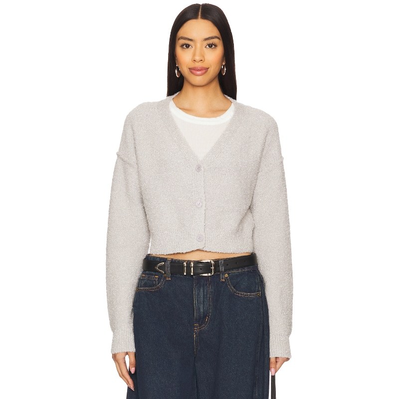 [冬季新品]MORE TO COME 开衫短款露脐辣妹风针织衫上衣REVOLVE