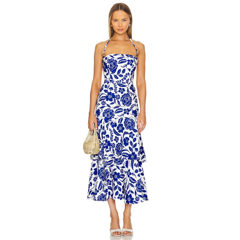 MILLY FLOWERS OF SPAIN 中长款连衣裙REVOLVE小众新款