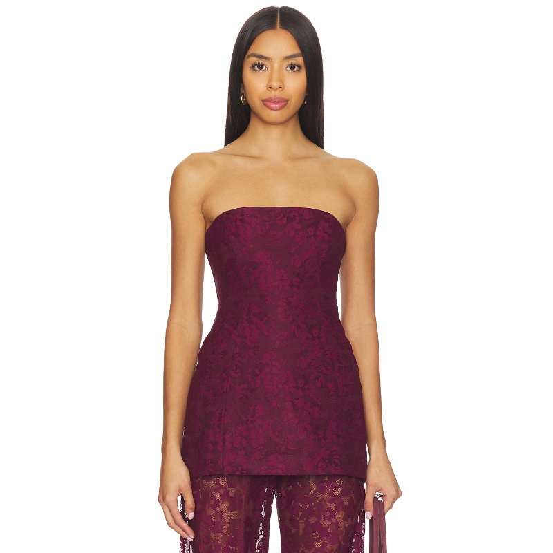 Amanda Uprichard LINDA 上装 酒REVOLVE小众新款