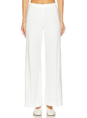 [冬季新品]LESET Pointelle Boxer Pant 白色 美式休闲风REVOLVE