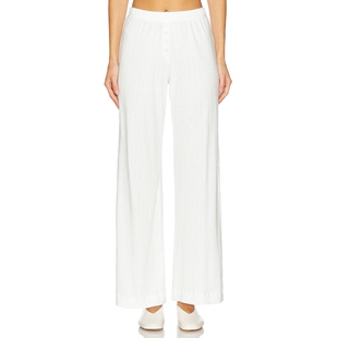 [春季新品]LESET Pointelle Boxer Pant 白色 美式休闲风REVOLVE