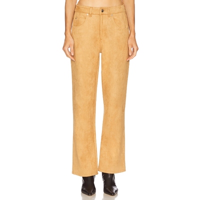 [冬季新品]Nakedvice WHITLEY 麂皮长裤 棕黄色 休闲风REVOLVE