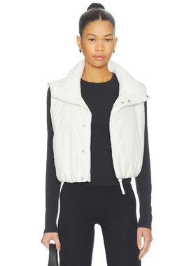 Beyond Yoga WARM UP 夹棉背心 白色 运动复古风REVOLVE小众新款