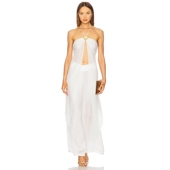 白色REVOLVE小众新款 CIN DRAPE 上装 CORAL ORCHID