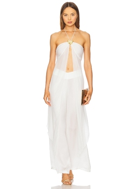 CIN CIN CORAL ORCHID DRAPE 上装白色REVOLVE小众新款