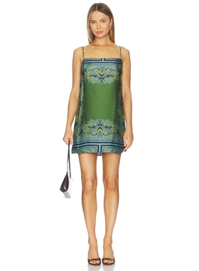 MISA Los Angeles MAXINE 裙子 revolve小众新款 绿色，蓝色