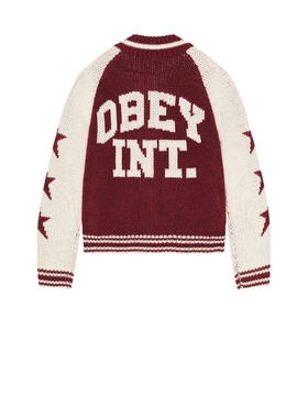 [春节穿搭]Obey COWICHAN 毛衣 红色羊毛衫REVOLVE小众冬季保暖