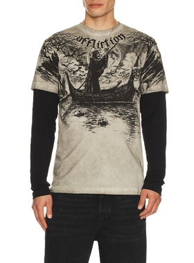 Affliction T恤 黑色REVOLVE小众新款