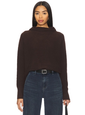 Vince Boiled Funnel Neck Pullover 棕色REVOLVE小众新款