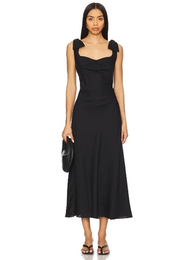 [冬季新品]ASTR the Label 长款连衣裙黑色显瘦礼服裙REVOLVE小众