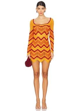 ESCVDO SUMAC 裙子 橙色REVOLVE小众新款