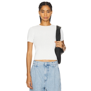 RIADA Striped 上装 白色 Solid y2k辣妹风REVOLVE小众新款