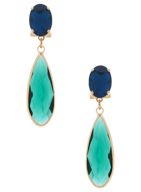 Anton Heunis OMEGA 垂褶耳饰 蓝色REVOLVE小众新款