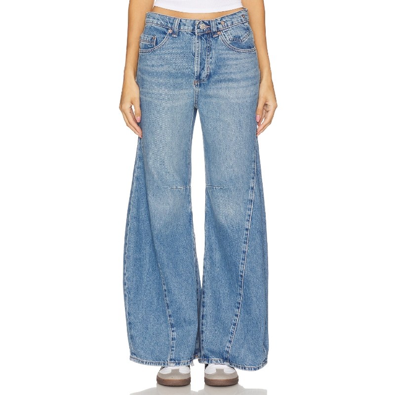 【海外直邮】Free People 宽松牛仔裤美式复古弯刀裤REVOLVE新款