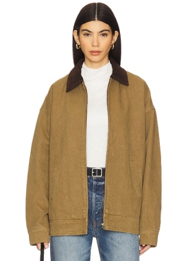 LIONESS夹克棕黄色翻领外套休闲运动风上衣REVOLVE小众