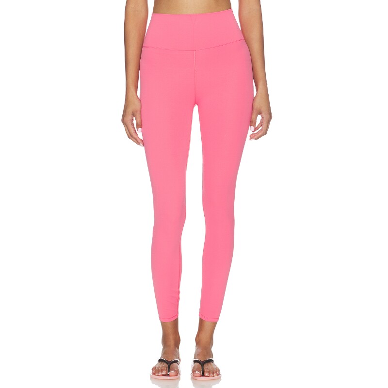 Vuori早秋新品粉色裤装通勤风高腰修身长款直筒打底裤REVOLVE