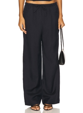 [冬季新品] LIONESS 长裤藏青色美式休闲风宽松垂感直筒裤REVOLVE