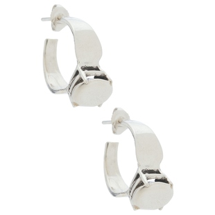 Ali 金属银色REVOLVE小众新款 SILVER 耳饰 STONE Martine