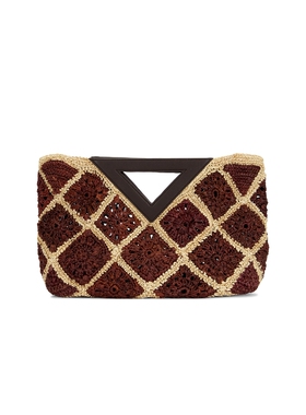 Veronica Beard CROCHET RAFFIA VESPER 顶部提手包 26早秋新品 r