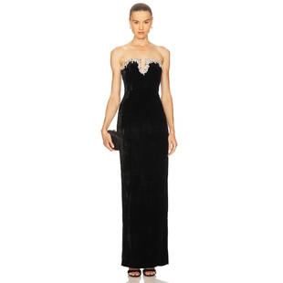 黑色REVOLVE小众新款 Rachel 长裙 CLAUDINE Gilbert